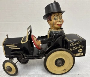 30er Jahre Marx Blech zum Aufziehen. Charlie McCarthy Benzol Buggy, funktionstüchtig, schöner Zustand. - Bild 1 von 16