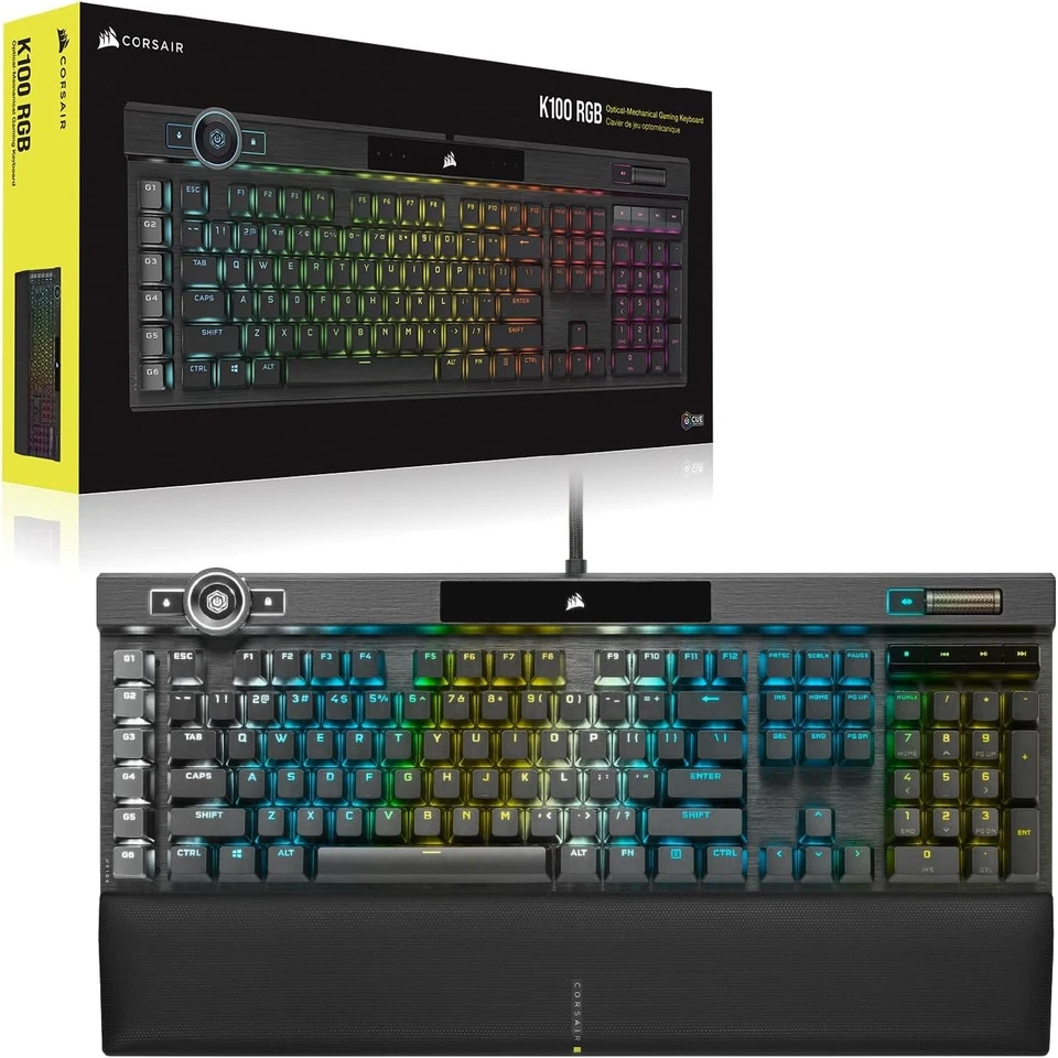 Corsair K100 RGB OPX Optisch-mechanische Gaming-Tastatur - Schwarz