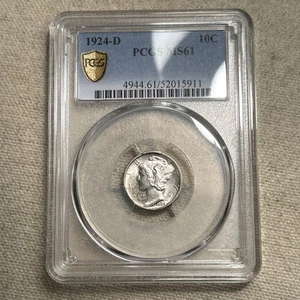 1924-D Mercury Silver Dime MS61 PCGS Very Close To FB - Picture 1 of 4