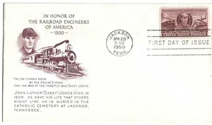 1950 FDC, HONORING RAILROAD ENGINEERS, ART CRAFT - Picture 1 of 1