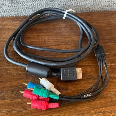 Official OEM Sony Playstation PS2 PS3 Gold Tip Component HD Audio Video AV Cable - Image 1 of 4