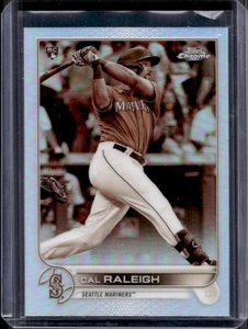 2022 Topps Chrome Cal Raleigh RC rifrattore seppia Rookie #149 Mariners - Foto 1 di 2