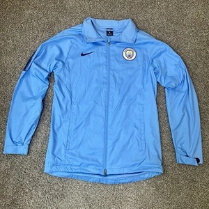 Nike Manchester City FC Training Jacket Zip Up Blue Men’s Size M - Picture 1 of 12