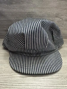 Train Conductor Hat Engineer Cap Striped Denim Utility Cap USA Kids - Picture 1 of 13