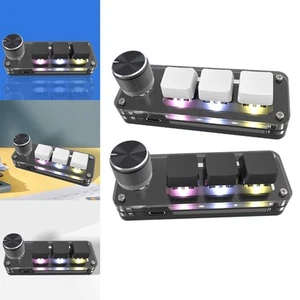 Keyboard 3-key Standard Keyboard Portable RGB Mechanical Custom Keypad for - Picture 1 of 15