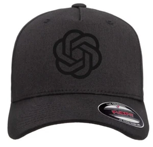 ChatGPT Logo Chat GPT OpenAI Hat Flexfit Baseball Cap Printed Emblem - Picture 1 of 15
