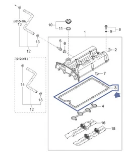 Genuine 2244138010 Valve Gasket Kit For 2001 - 2005 Hyundai Sonata, Santa Fe 2.4 - Picture 1 of 4