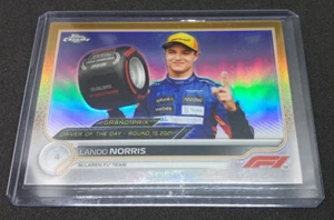 F1 Topps Chrome 2022 Lando Norris Gold Refractor /50 Driver of the day # 186 - Zdjęcie 1 z 2