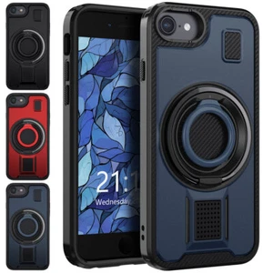 Funda protectora para teléfono con soporte de doble anillo a prueba de golpes para Apple iPhone 8 (4,7 pulgadas) - Imagen 1 de 30