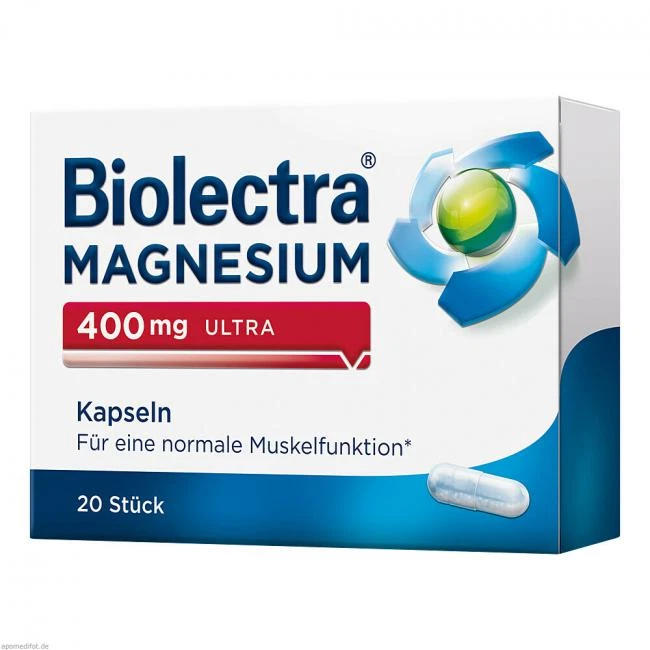 Biolectra Magnesium 400 mg ultra Kapseln, 20 Stück, PZN 10043625