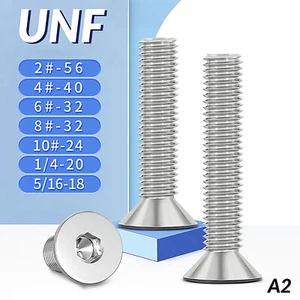 2-3/8 3/16"-2" UNF SOCKET COUNTERSUNK SCREWS HIGH TENSILE ALLEN BOLTS A2SS - Picture 1 of 80