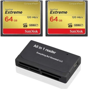 Scheda di memoria CF Compactflash Extreme 64 GB (confezione da 2) funziona con Canon EOS 5D Mark I - Foto 1 di 4