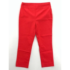 So Slimming By Chico's Womens Cropped Pants Orange Mid Rise Stretch 2 00 - Picture 1 of 9