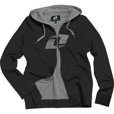 Sudadera con Capucha One Industries Mujer Número Uno Negra Plata Gris MX ATV Moto Foto 1 de 4