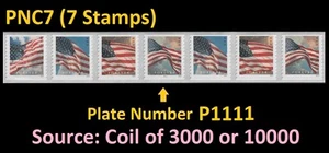 US 5879-5882 5882a Flag F PNC7 APU P1111 (from 3k/10k coil) MNH 2024 - Picture 1 of 1