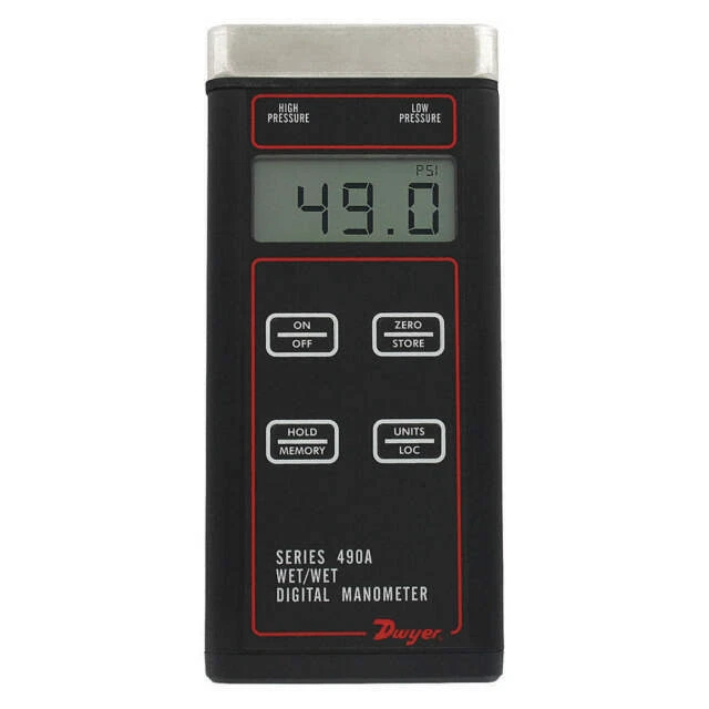 Dwyer 49A-2 Wet/Wet 0 to 30 psi Handheld Digital Manometer