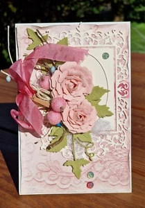 Handmade Karte 3D, Grußkarte, Geburtstag, Hochzeit, Hochzeitstag, scrapbooking  - Bild 1 von 15