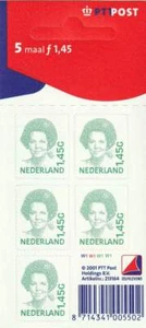 Nederland Postfris 2001 MNH V1495b vel - Beatrix Inversie - Bild 1 von 1
