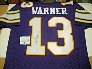 JERSEY MACGREGOR KURT WARNER NORTH IOWA BECKETT/CERTIFICADO DE AUTENTICIDAD FIRMADO OFICIAL CON LICENCIA - Imagen 1 de 2