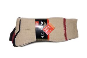 GOLD TOE Casual Cotton Blend Socks Value Pack A 4 Pairs Khaki Assorted One Size