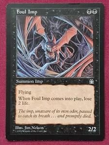 Magic The Gathering STRONGHOLD FOUL IMP black card MTG - Picture 1 of 2
