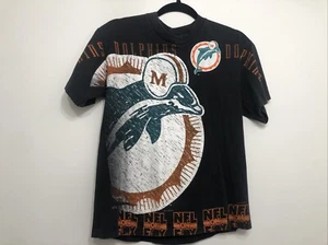 Vintage- Miami Dolphins All Over Print Tee- 1996 NFL On Fox- Signal Sport-Size M - Picture 1 of 7