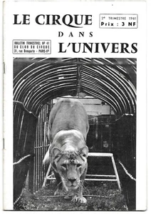 CIRQUE dans l'UNIVERS 41 Fratellini Boule Mystérieuse Zoo Vincennes Circus 1961 - Picture 1 of 2