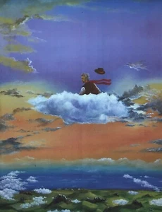 Michael Höher El vuelo a Marte offset litografía 69/150 firmada a mano surrealista - Imagen 1 de 1