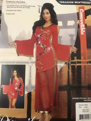 Disfraz Asiático Señora Dragón Geisha Dreamgirls Adulto Disfraz Halloween Foto 1 de 3