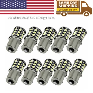 10PcSuper Bright White 1156 RV Trailer 33-SMD LED 1141 Interior Light Bulbs M - Picture 1 of 13