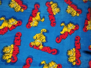 Tela de costura artesanal de vellón azul Garfield Cat por yarda NUEVO - Imagen 1 de 1