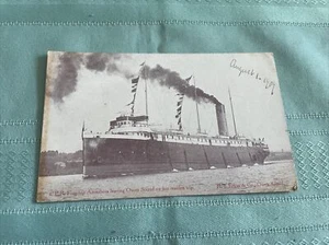 @1908 Steamer Assiniboia traghetto Owen Sound Ontario Canada cartolina - Foto 1 di 2