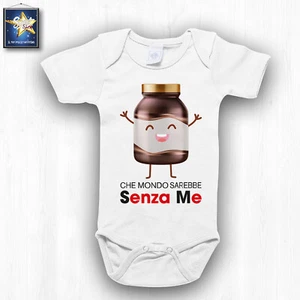 Body neonato nutella che mondo sarebbe idea regalo DIVERTENTE NASCITA NATALE - Picture 1 of 2