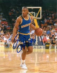 TIM HARDAWAY GOLDEN STATE WARRIORS SIGNED 8" x 10" PHOTO W/ COA - Picture 1 of 1