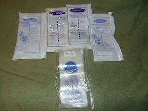 LOT OF 82 LANSINOH & 60 BABIES R US BREASTMILK STORAGE BAGS - BPA FREE - Picture 1 of 3