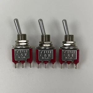 (Qty 3) C&K 7101 Pannello strumenti interruttore a levetta miniatura 120v 5a - NOS - Foto 1 di 6