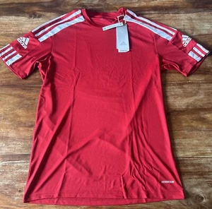 Adidas Mens Sports T Shirt Squadra 21 Jersey Red GN5722 Active Athletic Size S - Picture 1 of 9