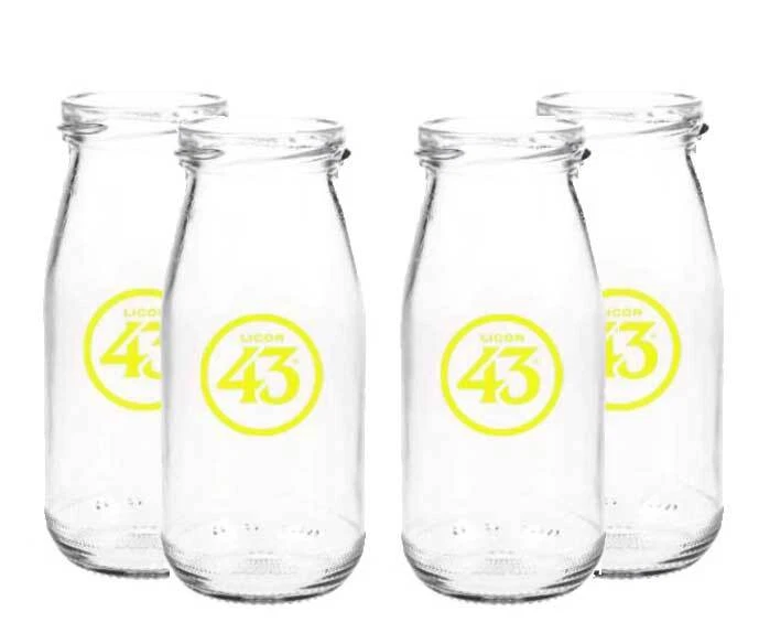 Licor 43 Milchflasche - 4er Set Milchglas Cocktailglas Likör Liquor 43er - Bild 1 von 1