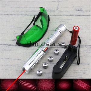 LMRQ9 Adjustable Focus Red Laser Pointer 650nm Visible Beam Battery & Charger - Picture 1 of 8