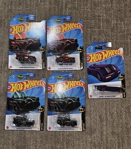 2023 Hot Wheels CLASSIC TV SERIES 1966 And Animated Series Batmobile 5 Car Lot - Picture 1 of 5