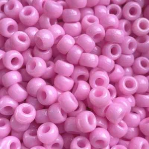 100, 500, 1000 Stk. 9x6 mm Rund Opak Rosa Acryl Pony Perlen für DIY-Handwerk - Picture 1 of 1