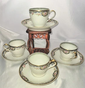 Vtg Theodore Haviland Limoges France Demitasse Cup/Saucer Sets (4) - Picture 1 of 9