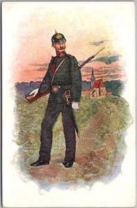 c1910s WWI Military Postcard Soldier in Uniform "Printed in Austria" UNUSED - Picture 1 of 2