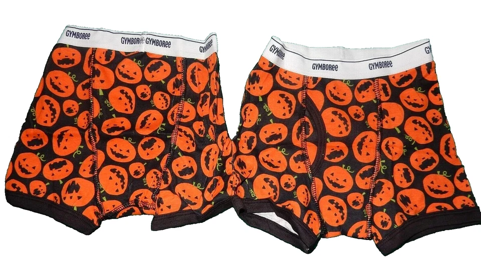 F7!WOW! Calzoncillos boxer de algodón Gymboree Boys XS 4 PUMPKINS 2017 nuevos sin etiquetas ropa interior Foto 1 de 1
