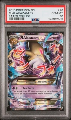 Pokemon M Alakazam EX 26/124 XY Fates Collide #26 Mega GEM MINT PSA 10 - Image 1 of 2