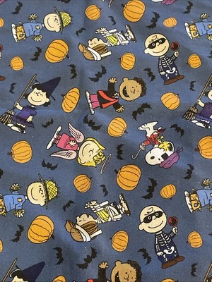 Halloween Cacahuetes Algodón Graso Cuarto 18”x21”Nuevo Foto 1 de 2