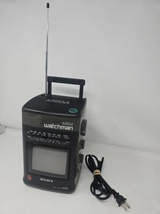 Sony MEGA Watchman FD-510 B&W TV-FM/AM Receiver, Tested - Picture 1 of 14
