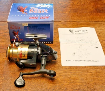 Eagle Claw SB60ASB The Beast Large Spinning Fishing Reel In Box - Image 1 of 4