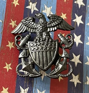 Selten Anfang 1950er US Navy Offizier Kaplan/Mediziner an USMC Abzeichen befestigt - Bild 1 von 4