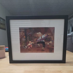 Disney Pinocchio Collectible Framed Print "A True Wish Come True" 15x12 Frame - Picture 1 of 10
